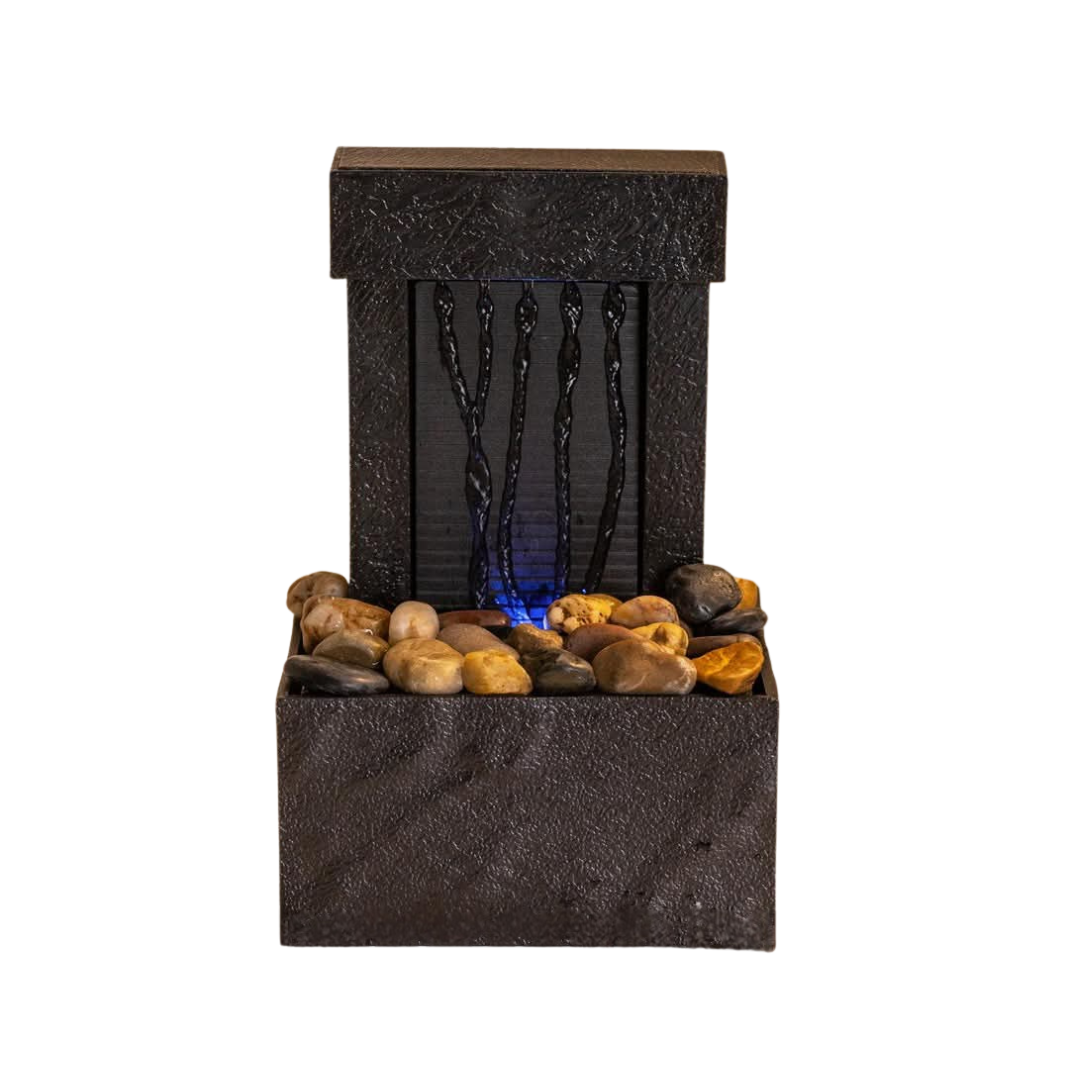 TableTop LED Fountain Decor with Decorative Stones