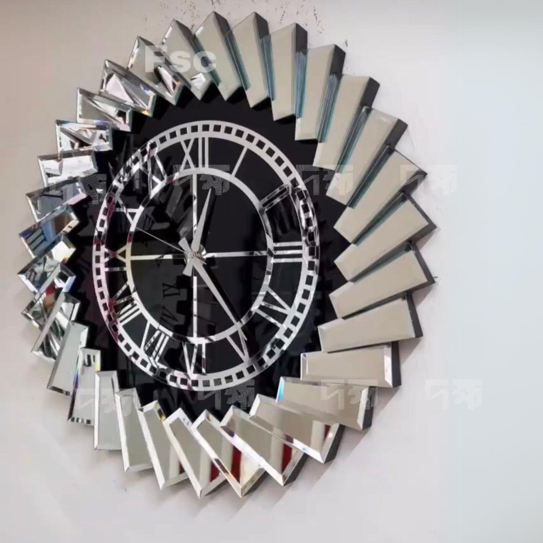 3D Mirror Wall Clock