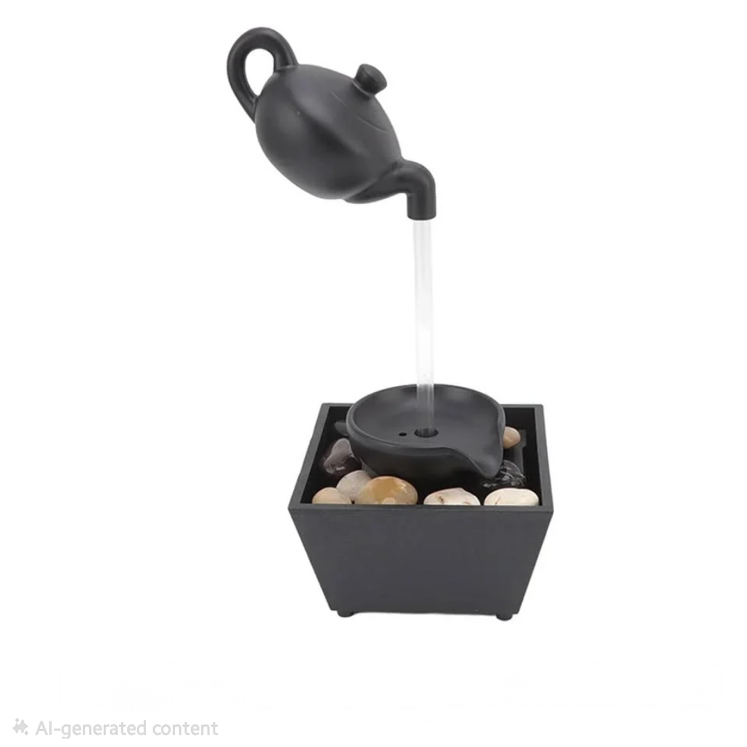 TableTop LED Fountain Decor with Decorative Stones