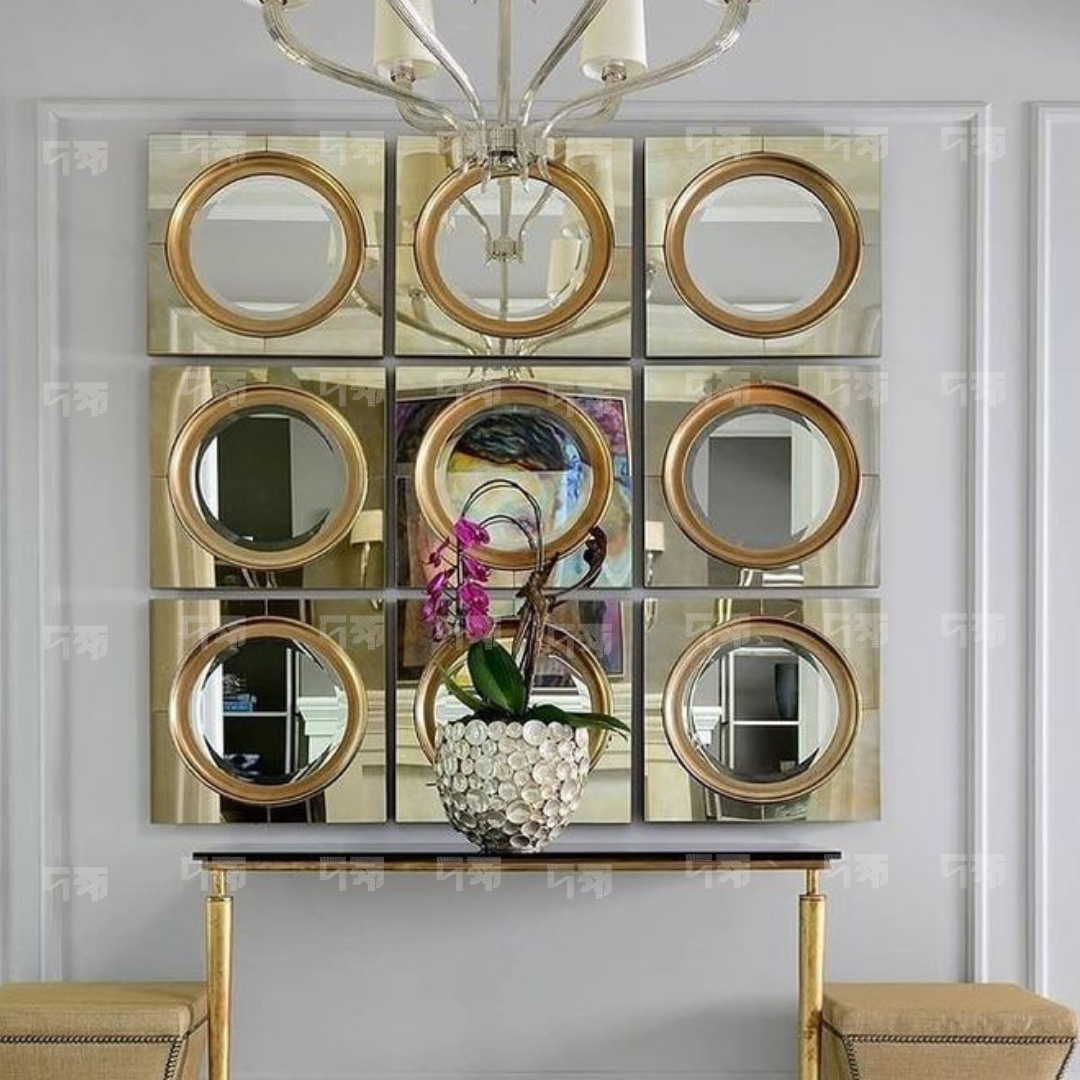 Decorative hanging mirror