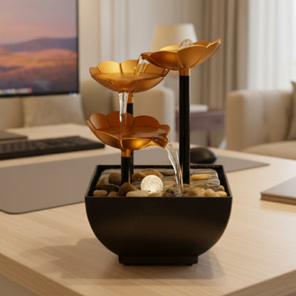 TableTop LED Fountain Decor with Decorative Stones