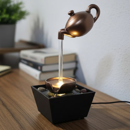 TableTop LED Fountain Decor with Decorative Stones