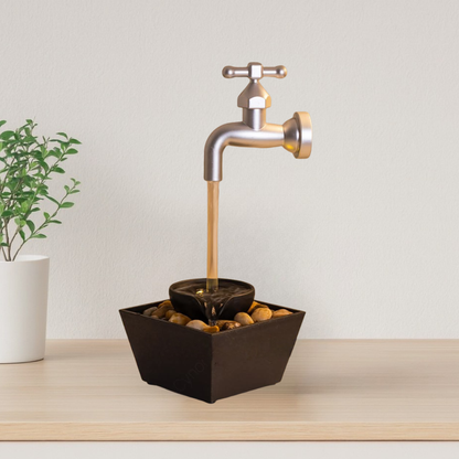 TableTop LED Fountain Decor with Decorative Stones