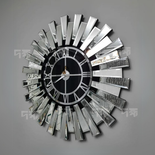 3D Mirror Wall Clock