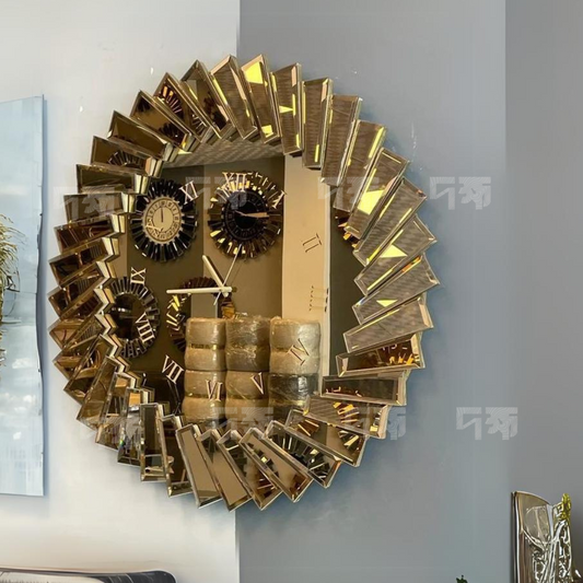 3D Mirror Wall Clock