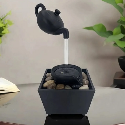 TableTop LED Fountain Decor with Decorative Stones