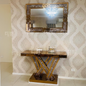 Console table with mirror