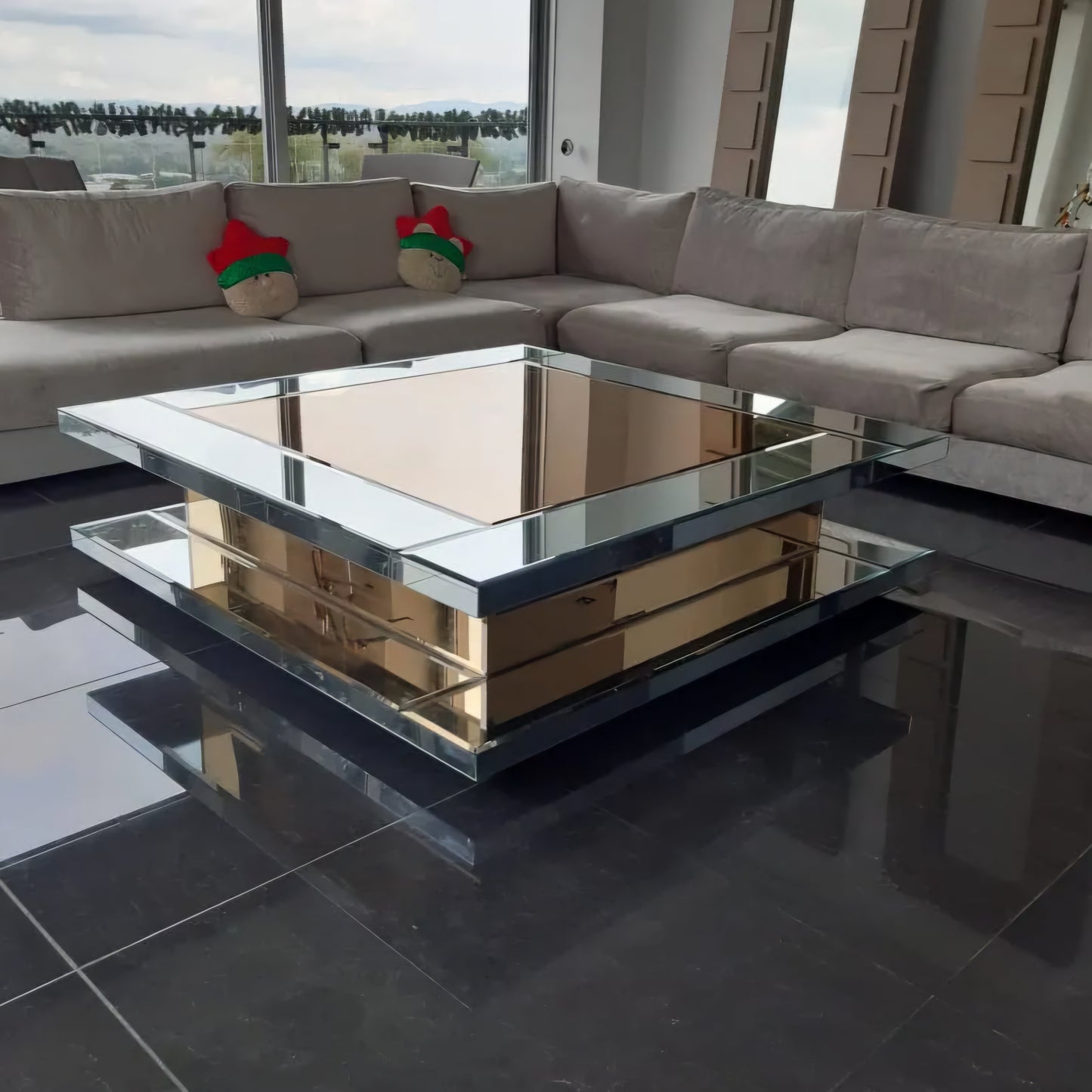 Mirror Center Table