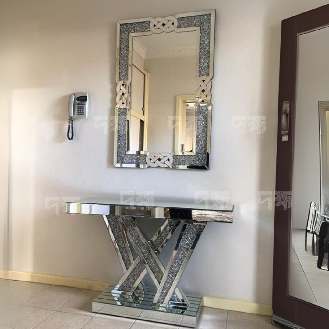 Console table with mirror